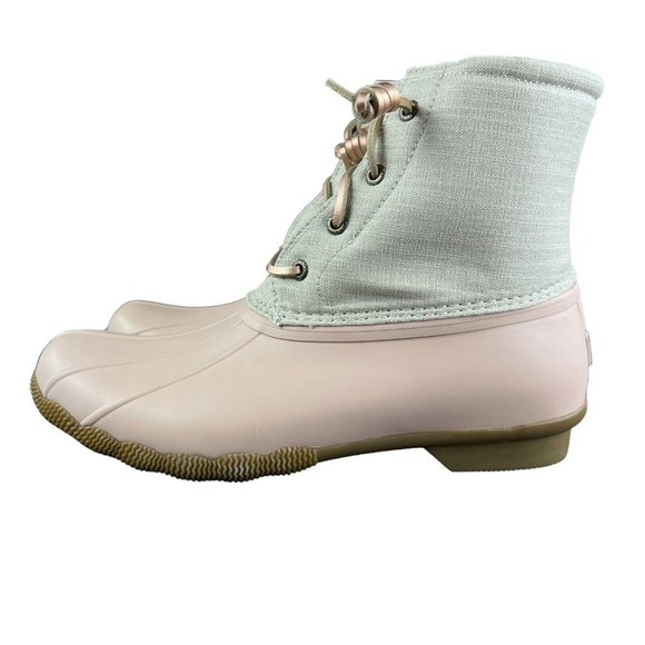 Sperry Top-Sider Saltwater Canvas Rose Oat Duck Boots Women's Sizes 6.5 - 8.5 - Picture 3 of 9